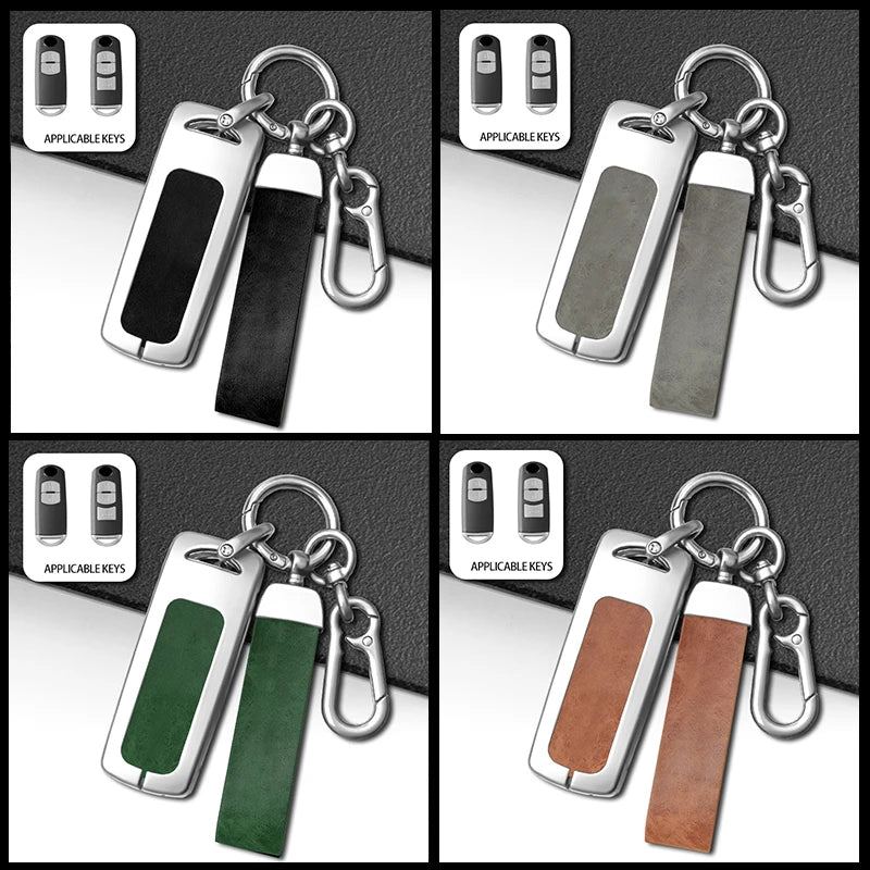 GPRGIT Leather Car Remote Key Fob Cover Case for Mazda 2 3 6 MX-5 Atenza Axela Demio CX-5 CX5 CX-3 CX7 CX-9 Accessories