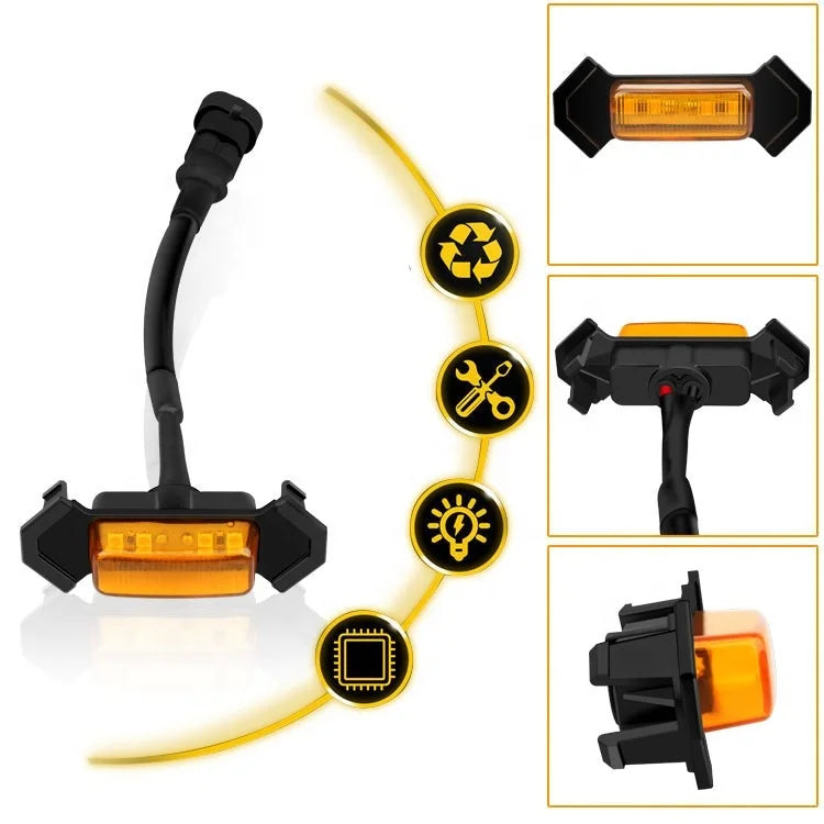 GPRGIT 6-Piece LED Grille Light for Toyota Tacoma 2016-2019 - DRL Yellow/White Daytime Running Light