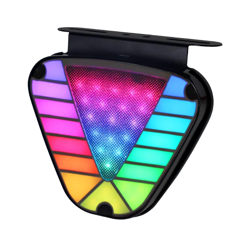 GPRGIT All-in-One Dynamic RGB Triangle Rear Tail Warning Light 12V-24V 5W IP67 for Car Truck