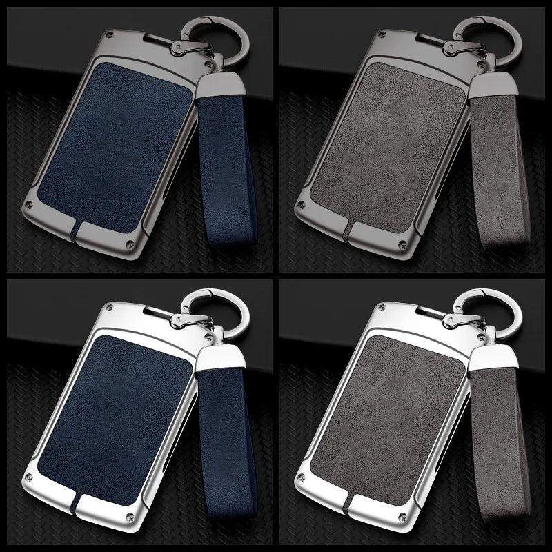 GPRGIT Zinc Alloy Leather Car Key Case Cover for Renault Duster/Captur/Clio/Logan/Megane/Koleos/Scenic