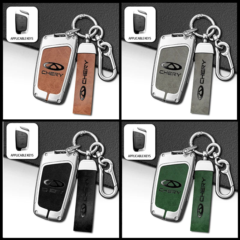 GPRGIT Leather Car Remote Key Case Cover for Chery EQ1 Tiggo 7 Pro 8 PLUS Exeed Tiggo 2 3x Arrizo 5 Pro Gx 5x EQ7 Tiggo 4 Accessories