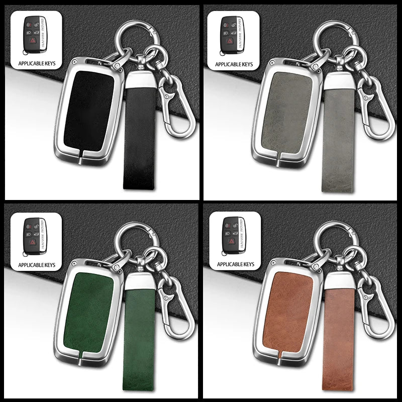 GPRGIT Car Remote Key Fob Case for Land Rover Range Rover Sport Evoque Freelander Velar Discovery 4 Keychain