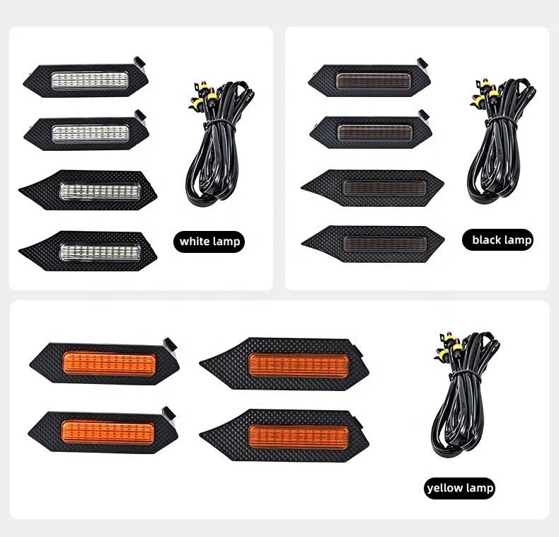 GPRGIT 4-Piece LED Grille Light for 2024 Toyota Tacoma - DRL Yellow/White Fog Warning Light