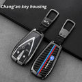 GPRGIT Carbon Fiber Car Logo Key Cover for Changan CS35 Plus CS55 PLUS CS75 PLUS Eado UNI-T Oushang X5 X7 EV 2019 2020 2021