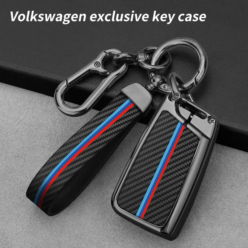 GPRGIT Carbon Car Logo Key Fob for VW Magotan Polo Golf 4 5 6 Mk6 Passat B5 B6 B7 B8 Touran Bora Tiguan Jetta Lavida Skoda Octavia
