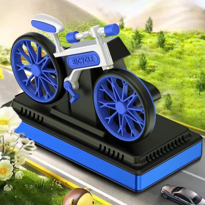 GPRGIT High-Grade Solar Energy Rotating Bicycle Ornament Car Perfume Aromatherapy Dashboard Decoration