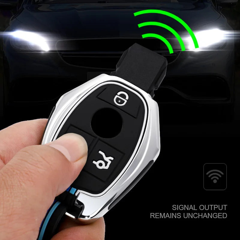 GPRGIT Mercedes-Benz A B R G Class GLK GLA GLC GLR W204 W210 W176 W202 W463 Zinc Alloy Classic Car Remote Key Case Cover Fob