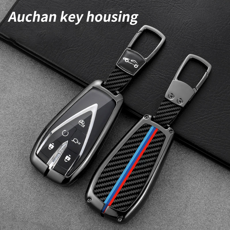 GPRGIT Car Carbon Fiber Key Case Cover Fob for Changan CS75 Plus CS55 UNI-K UNI-T UNI-V Oshan X5 X7 Eado Keychain Accessories