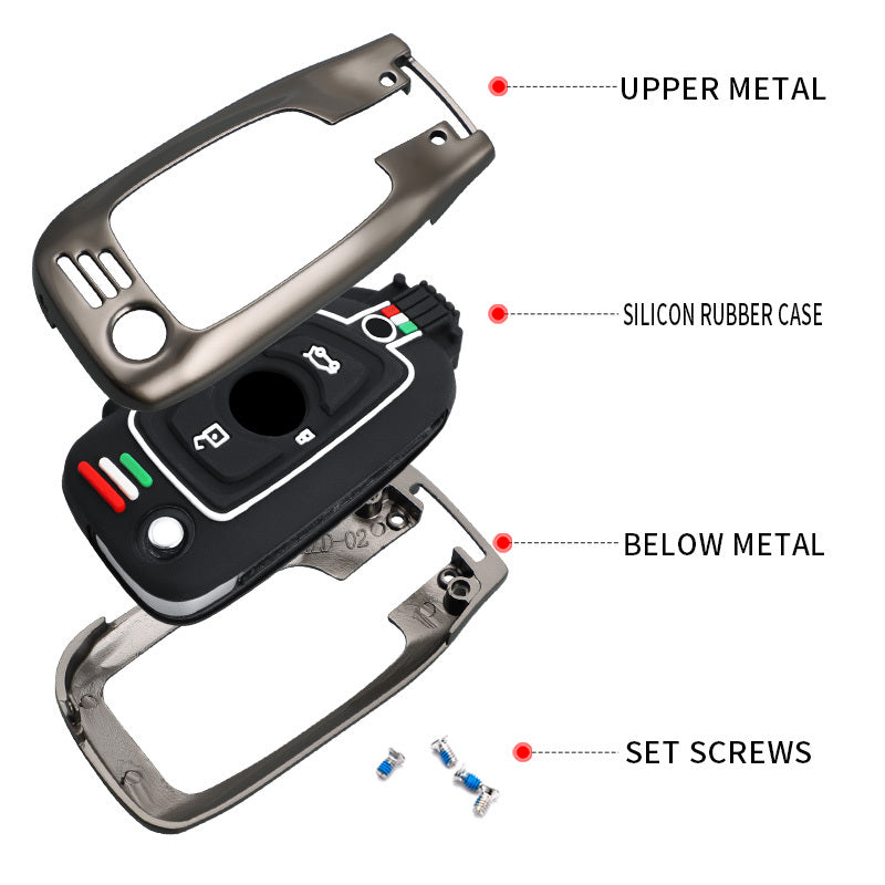 GPRGIT Zinc Alloy Car Remote Key Case Cover Protect Shell Fob for Zhonghua V3 V5 V6 V7 H530 H330