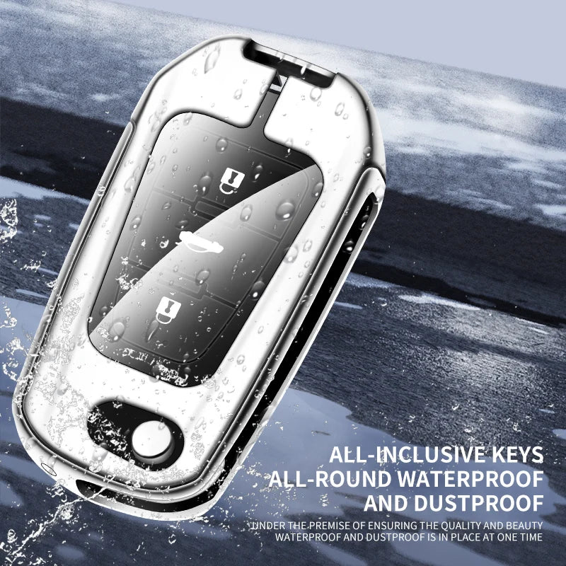 GPRGIT Folding Zinc Alloy Leather Key Case Holder Cover for MG GT 350 MG6 MG3 MG7 MG5 MG 5 6 7