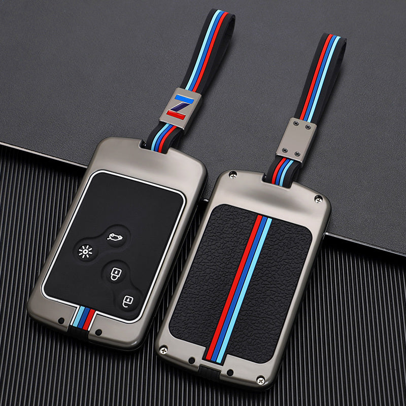 GPRGIT Zinc Alloy Keychain for Renault Duster Captur Clio Logan Megane 1 2 3 Koleos Scenic Remote Car Key Fob Accessories