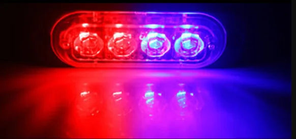 GPRGIT 2020042002 12v Emergency Vehicles Car 4 LED Flash Light Amber Red Blue Truck Strobe LED Flashing Warning Light