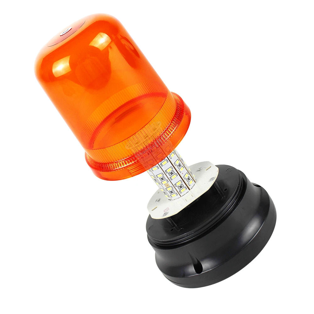 New 80 LED Strobe Beacon Light for Forklift Emergency Warning Flashing Construction Vehicles with Magnet and Rotating Lamp