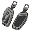 GPRGIT Zinc Alloy Leather Remote Key Case Fob for MG ZS MG6 EV EZS HS EHS Three Buttons Protector