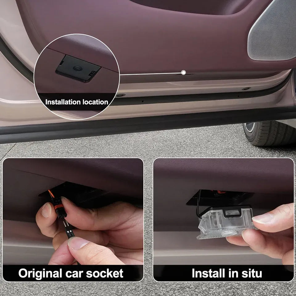 GPRGIT Welcome Light OLIVER Car Doors for YU7 SU7 2025 2026 Projection Lamp Car Modification Accessories