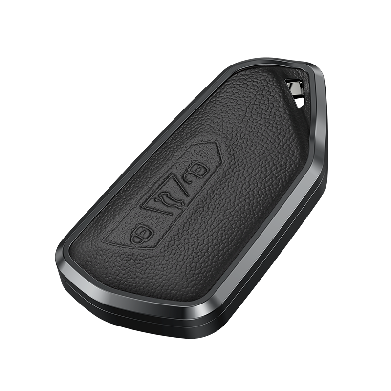 GPRGIT Aluminum Alloy+Leather Car Key Case Cover for VW Golf 8 MK8 ID.3 ID.4 Skoda Octavia A8 Seat Leon MK4 Cupra Formentor