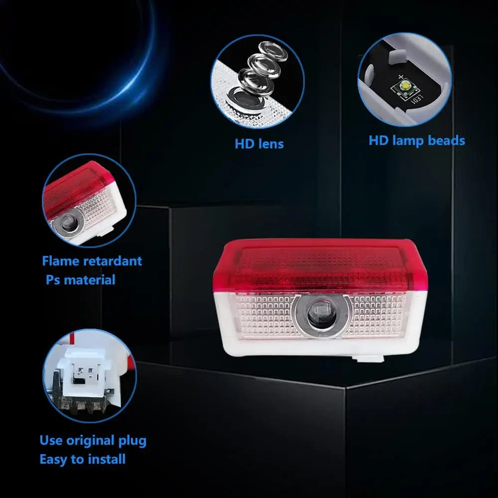 GPRGIT LED Car Door Ghost Logo Projector Light for Mercedes Benz A C E M Class W176 W205 W212 W166 AMG E630 ML250 A180 C200