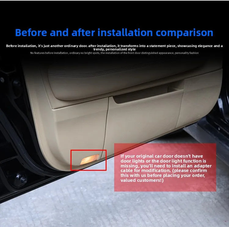 GPRGIT 12V 5W Car Door LED Logo Lights Laser Projector for CR-Z 2010-2021 HD Welcome Logo Lamp