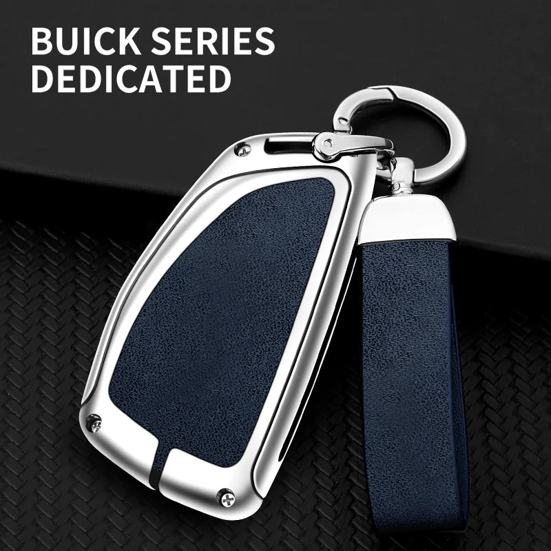 GPRGIT Zinc Alloy Leather Car Key Case for Chevrolet Tahoe Suburban GMC Yukon Buick ENVISION S Plus Avenir 2020 2021 2022 2023