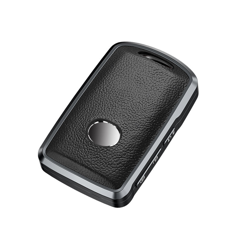 GPRGIT Aluminum Alloy+Leather Car Key Case Cover for Mazda 3 2020 2019 Axela CX4 CX5 CX8