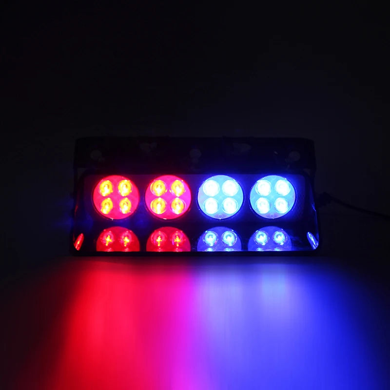16W Vehicle LED Warning Light Dash Deck Signal Lamps Flash Dash Emergency Flashing Windshield Strobe Light 12V