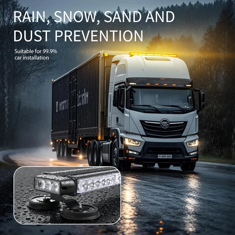 96cm 4-side Automotive 78w Led Rooftop Strobe Warning Light Bar Emergency Lights With Magnetic Mount 12v-24v For Truck/pickup
