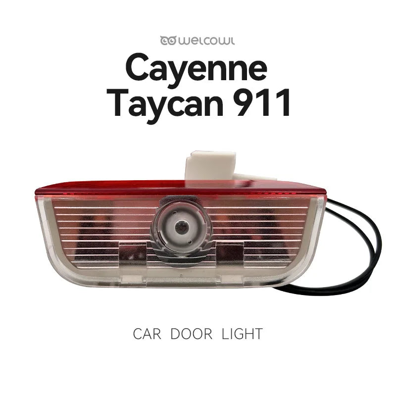 GPRGIT Car Door Light for Porsche Cayenne/911/Taycan Courtesy LED HD Icon Projector Welcome Lamp 12V