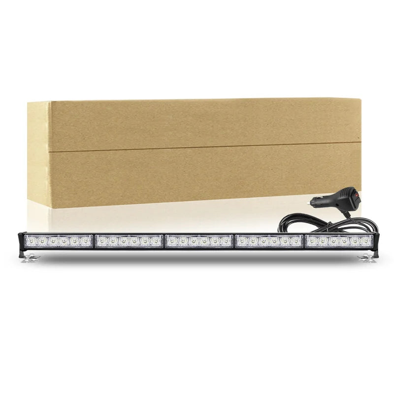29inch LED Strobe Emergency Light Bar for Vehicles Off Road Roof Top Warning Lights DRL Flashing Traffic Advisor Lamp 12V 24V