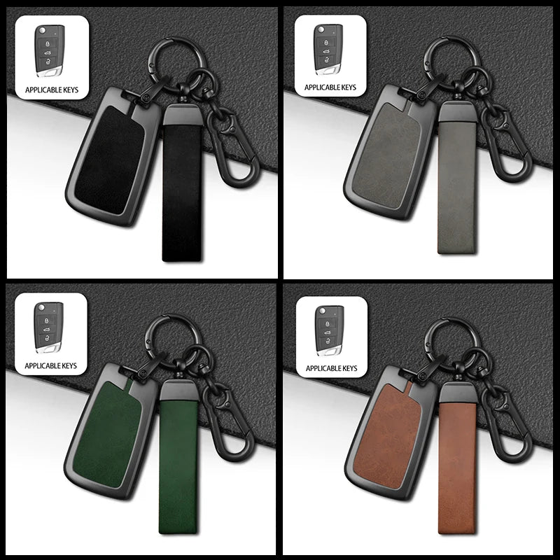 GPRGIT Car Key Case Cover for VW Volkswagen Golf 7 MK7 Tiguan MK2 T-roc T-cross Skoda Octavia Kodiaq Karoq Seat Ateca Leon Accessories