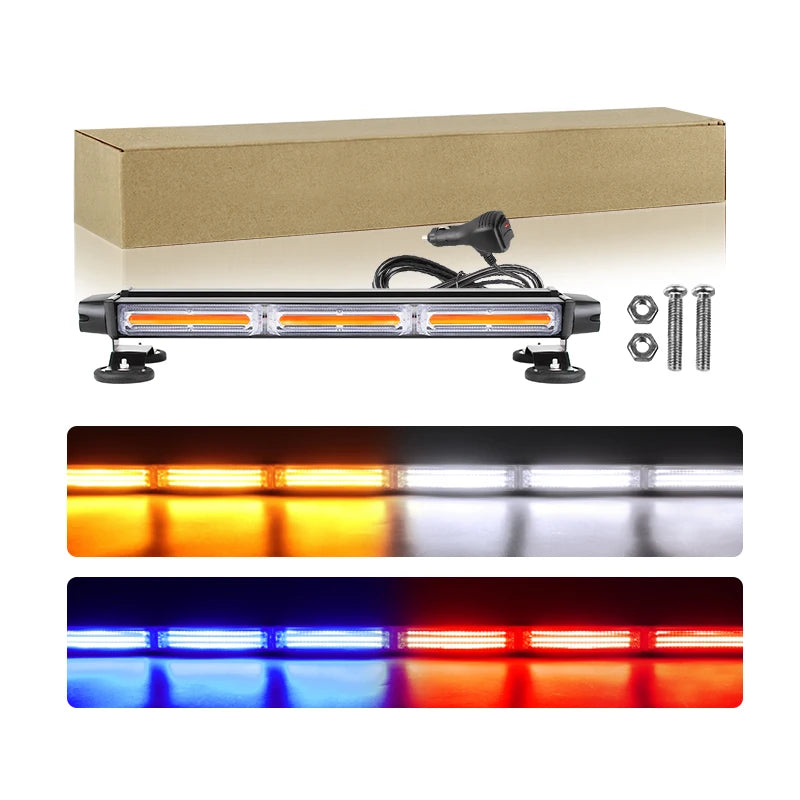 Tow Pickup Led Strobe Light Bar Magnet 4 Side Flashing Emergency Warning Flash Strobe Light For Safety Construction Vehicles