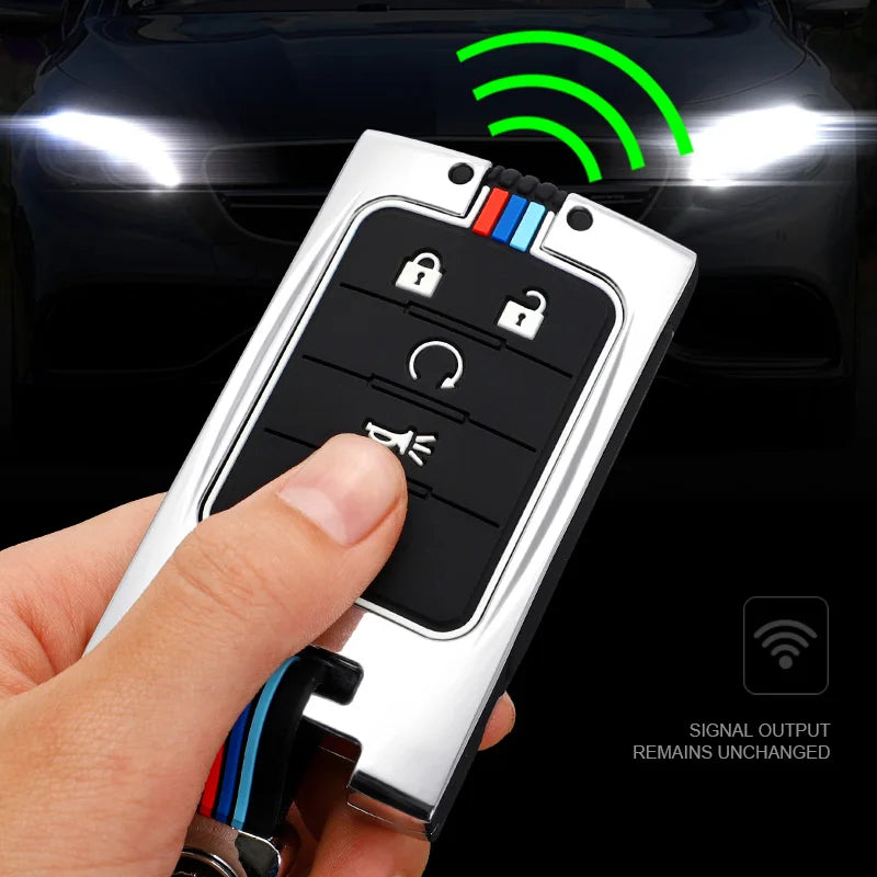 GPRGIT Zinc Alloy 3-5 Buttons Car Key Case Cover for Chevrolet Cruze Aveo Trax Sail Malibu Captiva Opel Vauxhall Astra J Corsa Insignia
