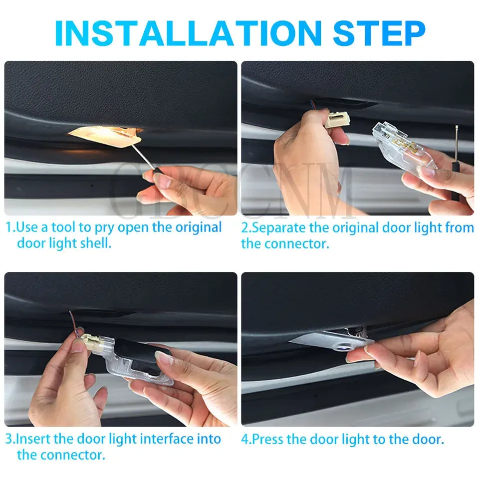GPRGIT LED Car Door Interior Courtesy Ghost Shadow Welcome Light Accessories for Subaru Forester Outback Legacy Impreza Tribeca XV
