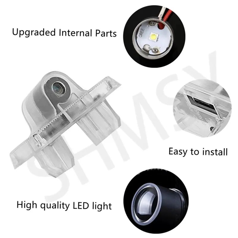 GPRGIT 2Pcs LED Car Door 3D Ghost Shadow Projector Courtesy Light for Renault Koleos 2009-2022