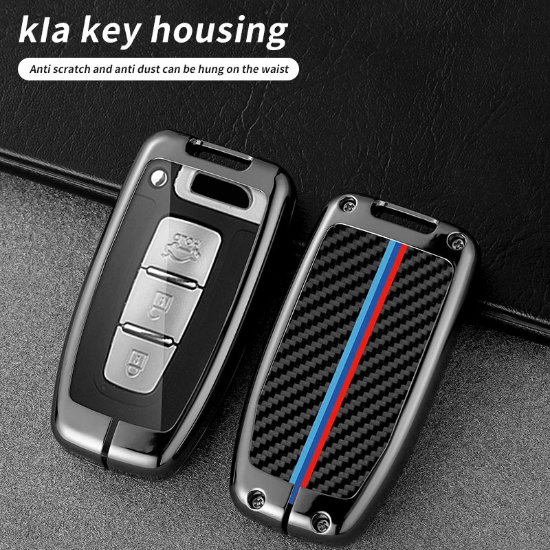 GPRGIT Carbon Car Logo Key Fob for Kia EQUUS Optima K5 Forte Opirus Rohens Ix35 SOUL SORENTO Borrego Mohave Shuma 2011 2012