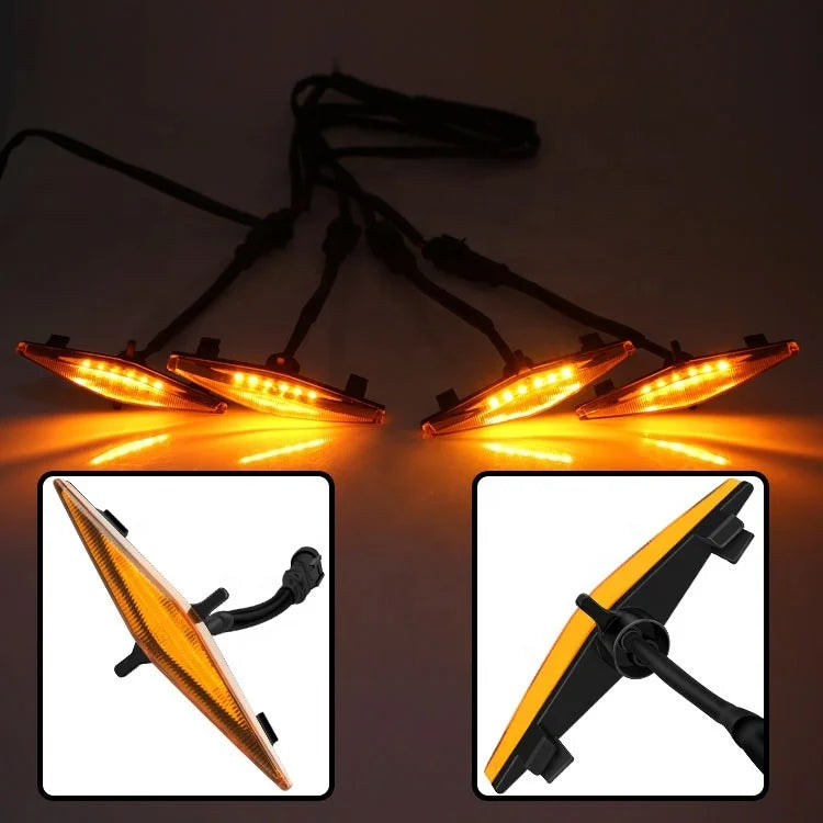 GPRGIT 4-Piece LED Grille Light for Toyota 4Runner 2014-2019 - DRL Yellow/White Fog Warning Light