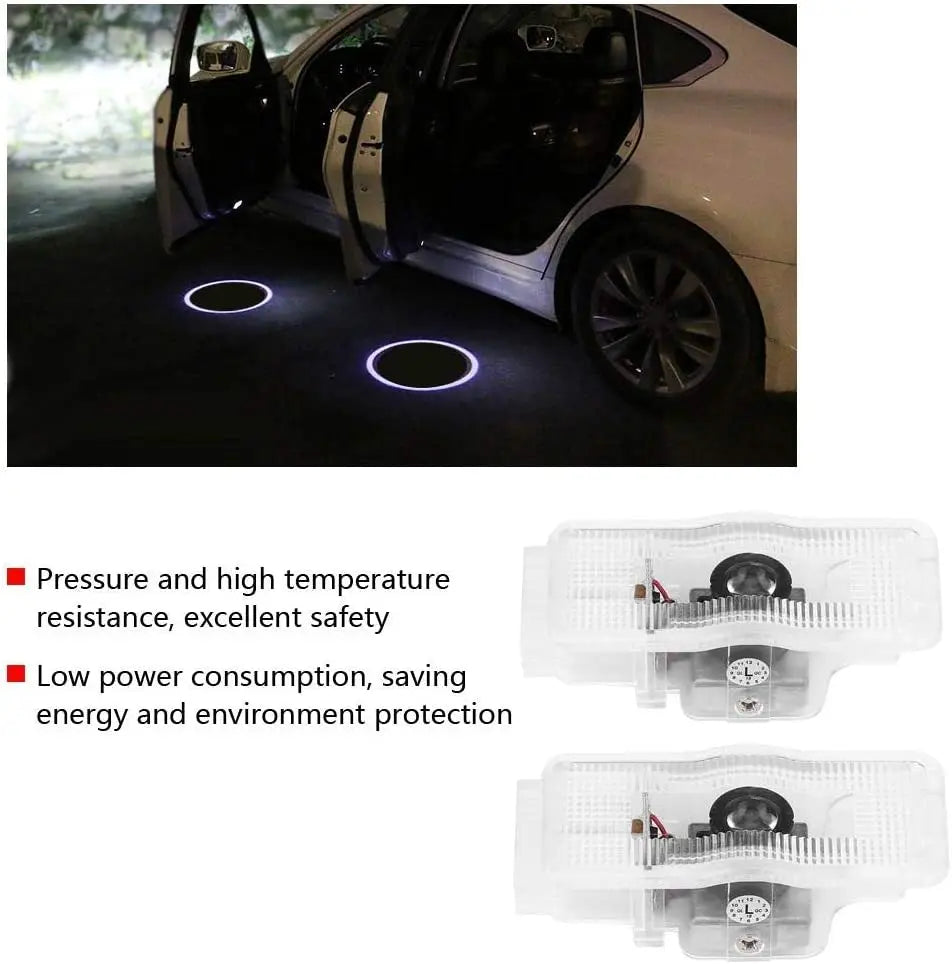 GPRGIT Car LED Door Lights Welcome Projector Logo Ghost Shadow Light Fit for Peugeot 508 408 RCZ