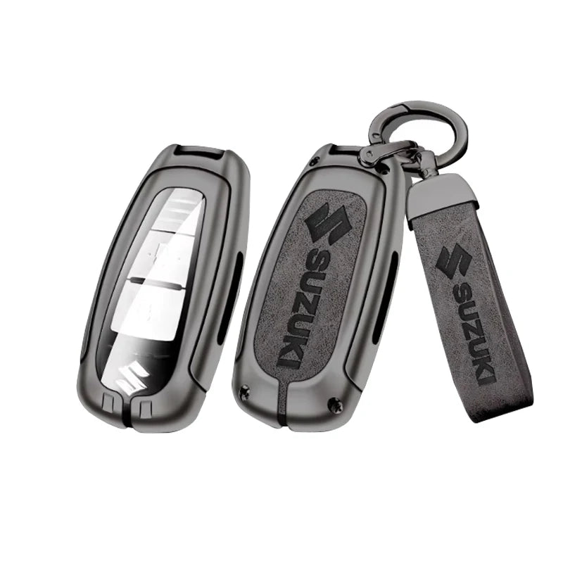 GPRGIT Car Key Case Full Cover New Design Fob Zinc Alloy 2019 Smart Leather for Suzuki Vitara Swift Ignis Kizashi SX4 Baleno Ertiga