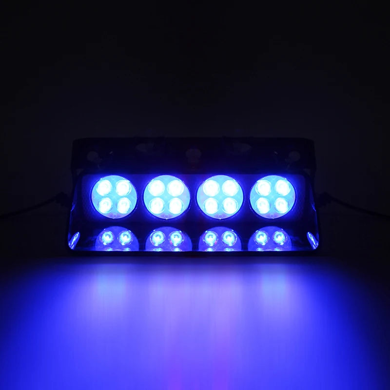 16W Vehicle LED Warning Light Dash Deck Signal Lamps Flash Dash Emergency Flashing Windshield Strobe Light 12V