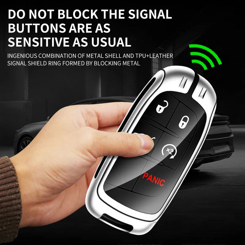 GPRGIT Remote Key Case Cover Bag for Jeep Commander Grand WK2 KL BU MP Dodge Chrysler 200 300C Protect