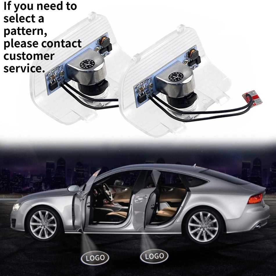 GPRGIT 12V 5W Car Door LED Logo Lights Laser Projector for CR-Z 2010-2021 HD Welcome Logo Lamp