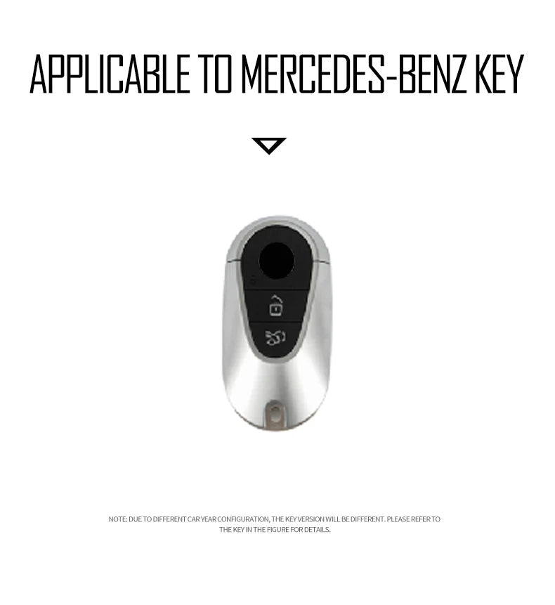 GPRGIT Leather Car Key Cover Case for Mercedes-Benz A/C/E/R/M Class CLA GLA W204 W210 W124 W203 W205
