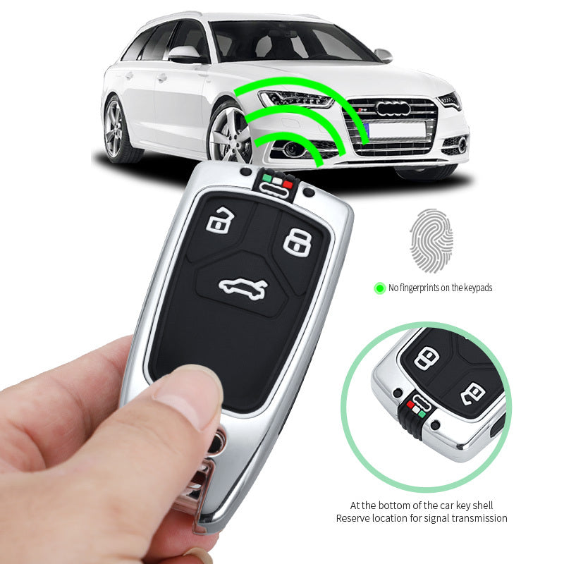GPRGIT Zinc Alloy Car Remote Key Cover Case Shell for Audi A4 B9 A5 A6 8S 8W Q5 Q7 4M S4 S5 S7 TT TTS TFSI RS Keyless Accessories