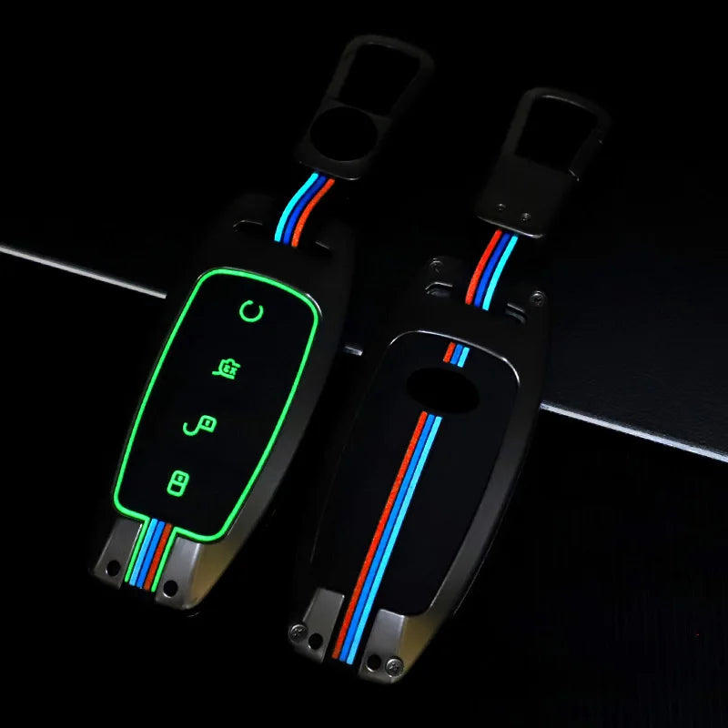 GPRGIT Zinc Alloy Car Remote Key Case for BYD Han Ev Tang Dm Qin PLUS Song Pro MAX Yuan Buckle Protector Shell Holder Fob