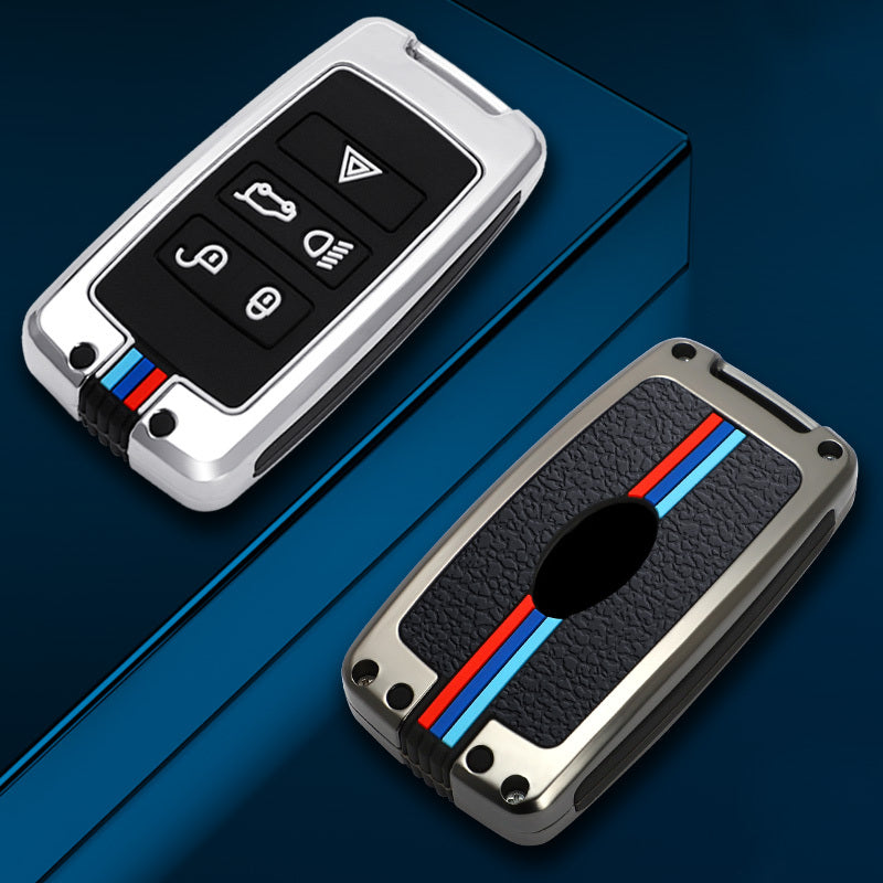 GPRGIT Metal Keychain Land Rover Range Rover Evoque Discovery Sport Velar for Jaguar XE E-PACE XF XJ Remote Car Key Case Cover