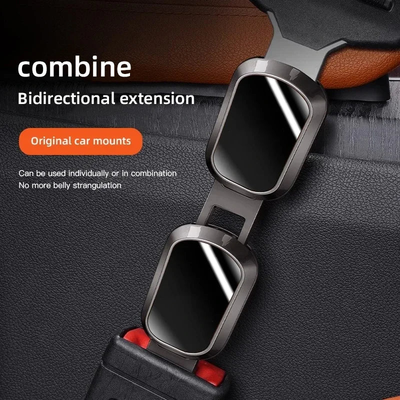 GPRGIT Car Seat Belt Buckle Extender, Seat Belt Lock Plug, Thick Insertable Socket Extender, Customizable Logo, Durable Metal