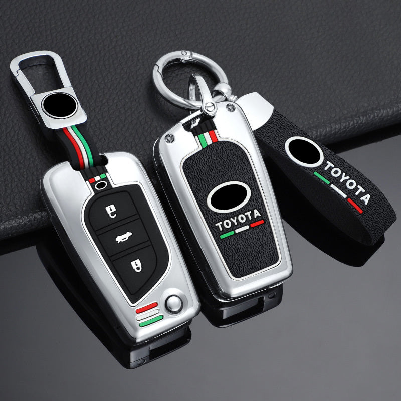 GPRGIT Zinc Alloy 2 3 4 Buttons Car Key Flip Case for Toyota Auris Corolla Avensis Verso Yaris Aygo Scion TC IM 2015 2016 Camry RAV4