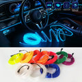 GPRGIT 12V 3M USB EL Wire Universal Car Interior Flexible Light