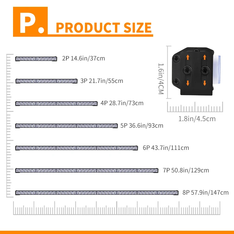 Auto LED Warning Work Double Light Bar 37cm 14.6in 2P 72W Car Truck Roof Grid Strobe DRL Flashing Emergency Lamp 12V 24V