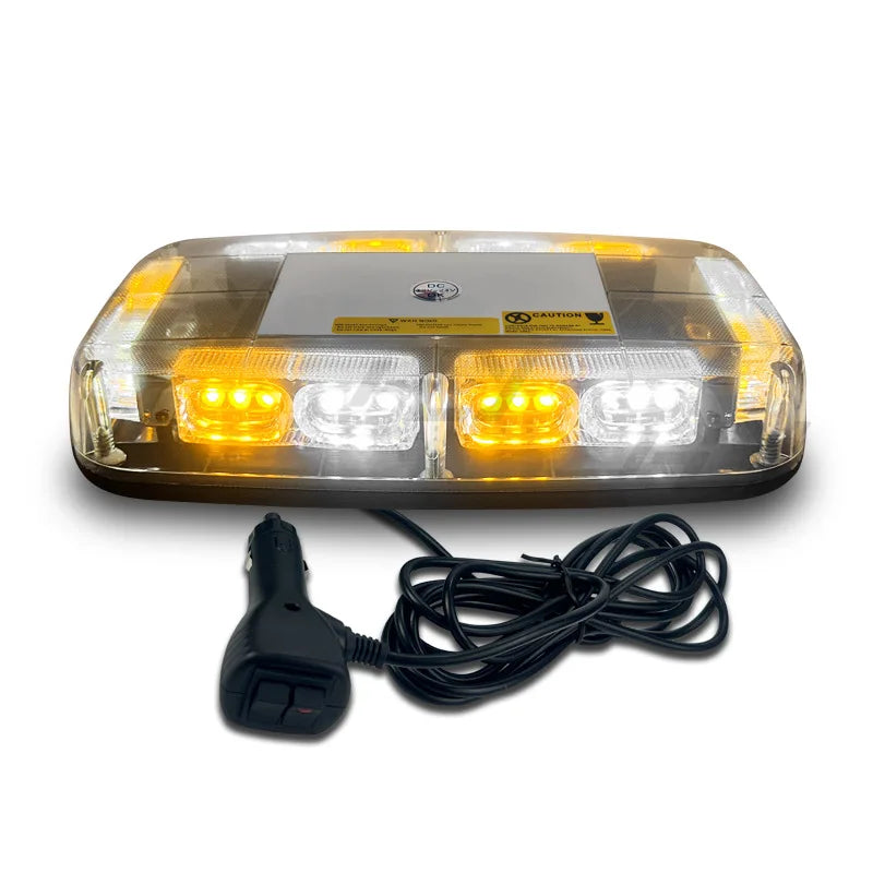 12-Inch High Bright LED Emergency Flashing Beacon Light Roof Top Strobe for Construction Vehicles Auto Exterior Lighting