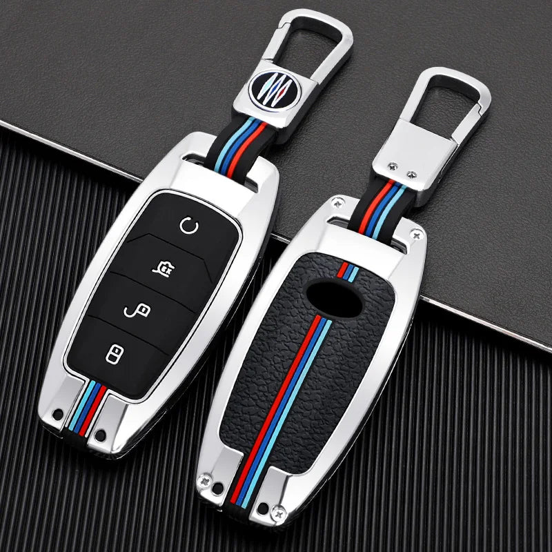 GPRGIT Zinc Alloy Car Remote Key Case for BYD Han Ev Tang Dm Qin PLUS Song Pro MAX Yuan Buckle Protector Shell Holder Fob